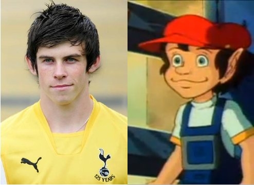 Cầu thủ Gareth Bale và nhân vật trong phim The Littles.