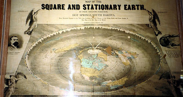 Tấm bản đồ cổ vẽ Trái đất phẳng 120 tuổi Tam ban do co 120 nam tuoi ve trai dat phang