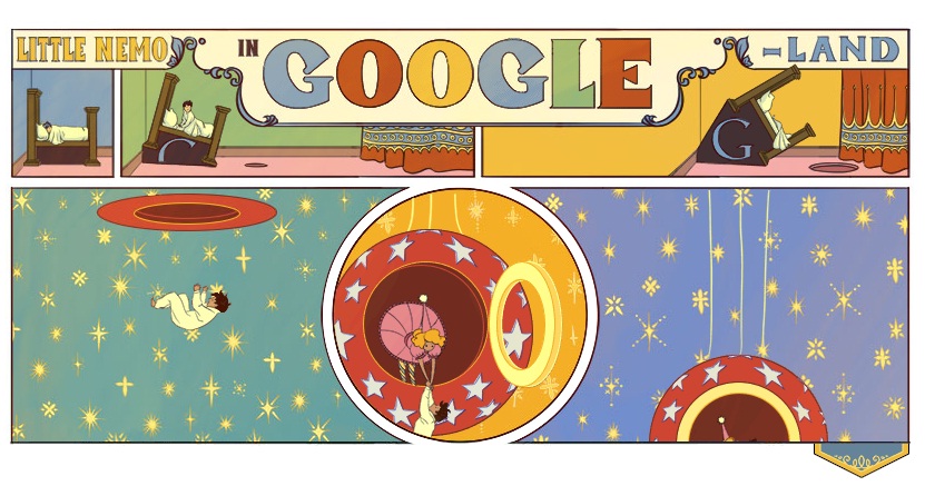 Logo Google hôm nay: Kỷ niệm 107 năm bộ truyện tranh “Little Nemo” của Winsor McCay Logo Google hôm nay 15-10-2012: Kỷ niệm 107 năm bộ truyện tranh "Little Nemo" của Winsor McCay