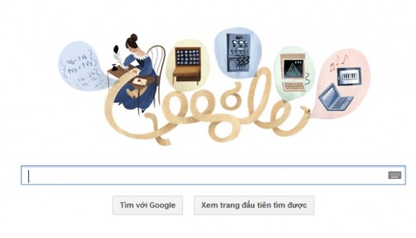 Logo Google hôm nay: kỷ niệm lần sinh nhật 197 của Ada Lovelace