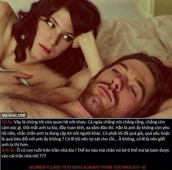 Phụ nữ luôn suy nghĩ quá nhiều trong khi đàn ông đơn giản hơn nhiều