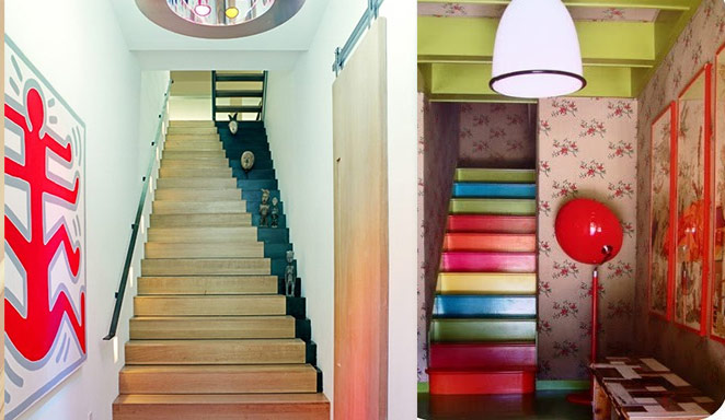 Cầu thang không chỉ là nơi để đi lên tầng như quan niệm cũ, mà đây còn là nơi trưng bày những món đồ ngộ nghĩnh, đáng yêu