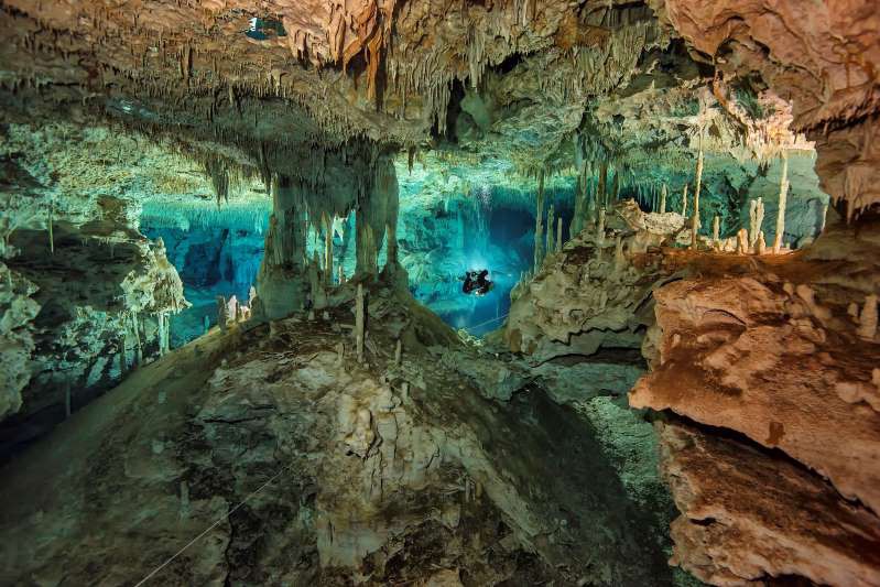 Sông ngầm dưới đáy biển Cenotes ở Mexico