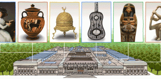 Logo Google 13.04: Kỷ niệm 151 năm ngày thành lập Viện bảo tàng mỹ thuật Metropolitan