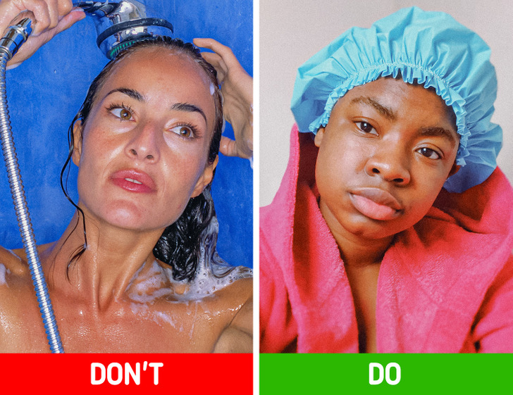 6 sai lầm làm hỏng mái tóc của bạn khi tắm