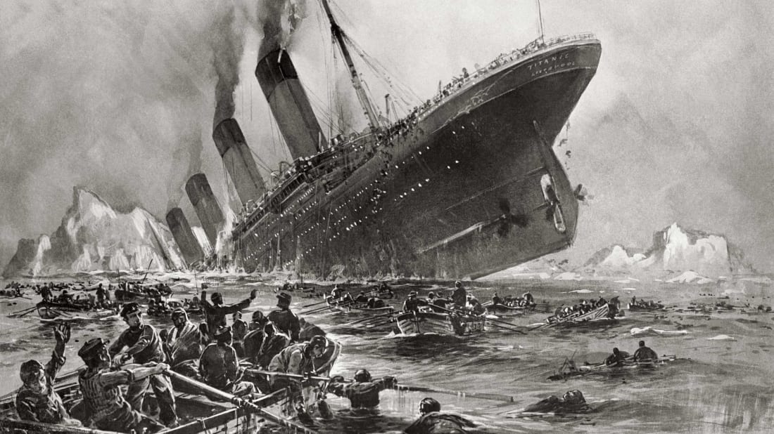 Hình minh họa năm 1912 về vụ đắm tàu ​​Titanic của Willy Stöwer.