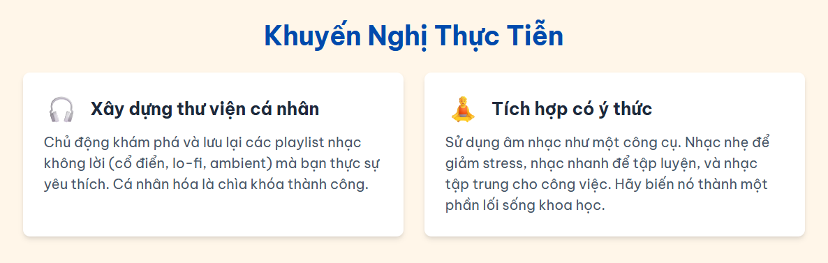 Khuyến Nghị Thực Tiễn