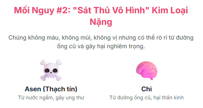Mối Nguy #2: "Sát Thủ Vô Hình" Kim Loại Nặng